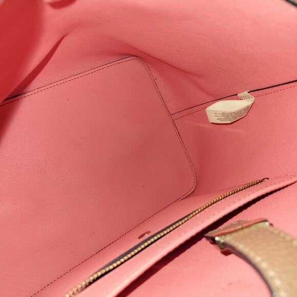 Kate Spade Bag New York Leonard Street Mariel Bucket Shoulder Purse Brown Blush - Picture 9 of 12